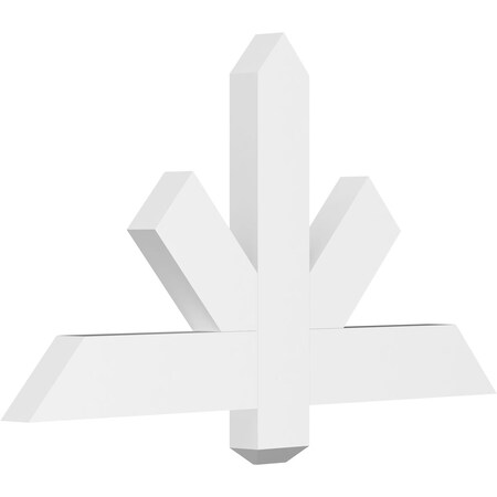 Ekena Millwork Kennewick Architectural Grade PVC Gable Bracket, 36"W x 19 1/2"H x 2"D x 4"F, 13/12 Pitch GBP036X20X0204KEN00